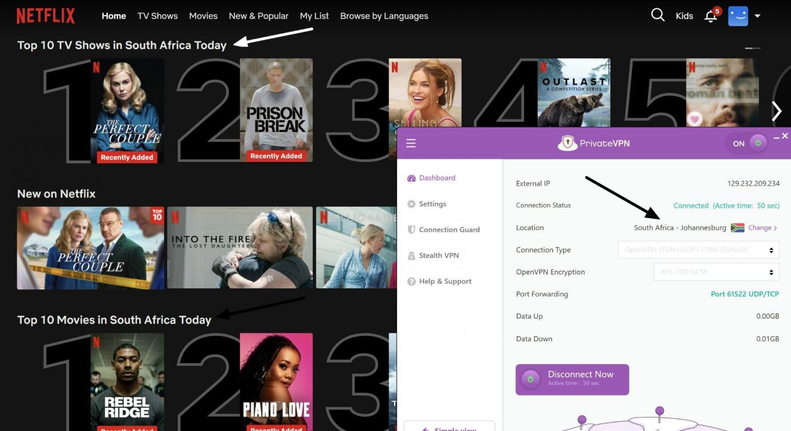 privatevpn streaming example