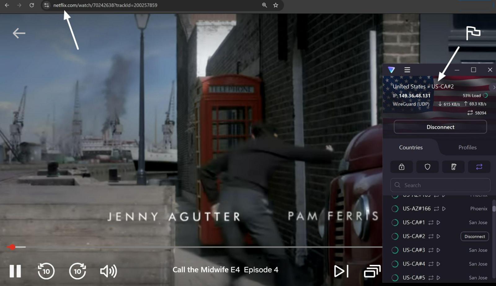 proton streaming example