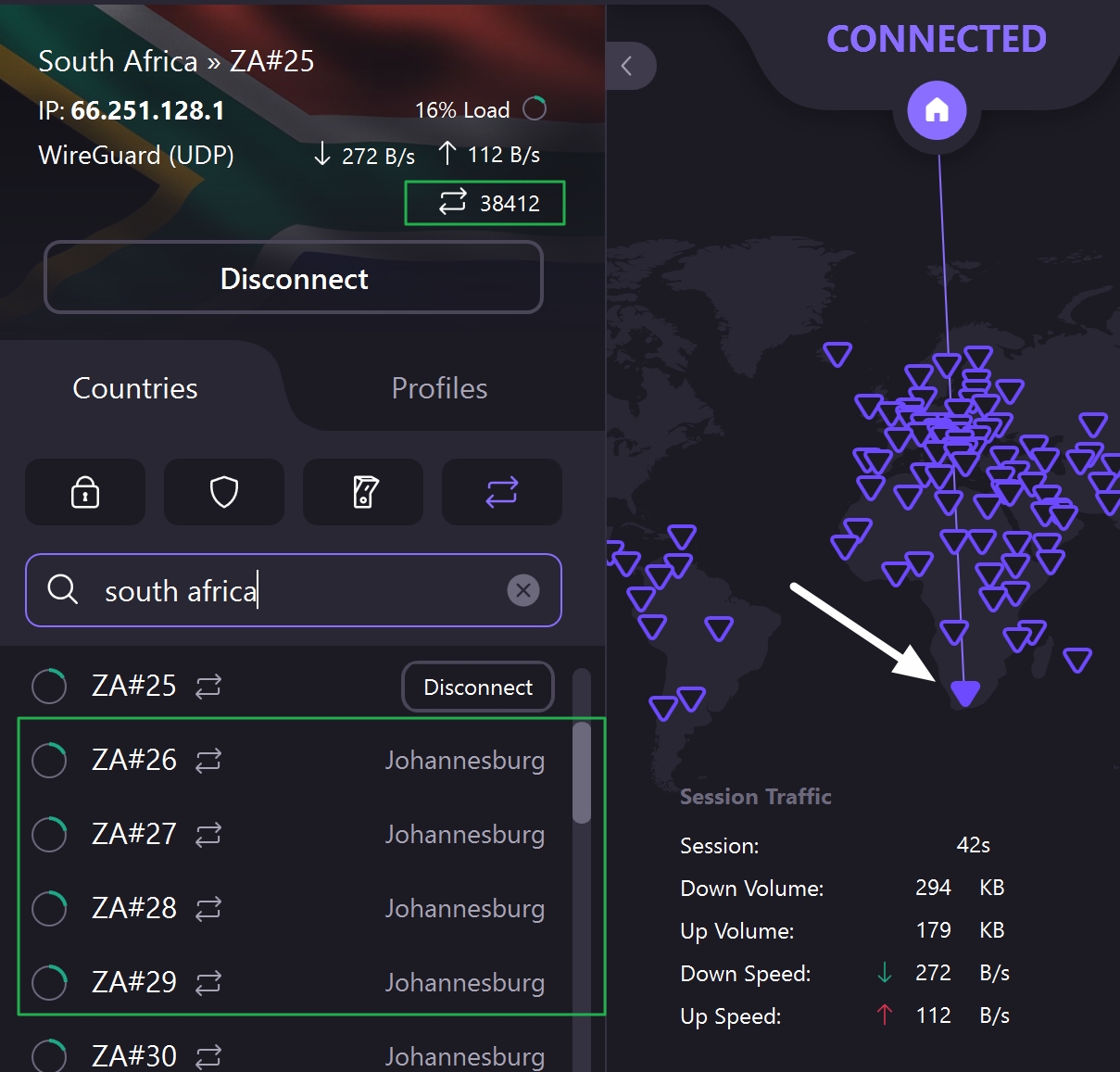 protonvpn connected