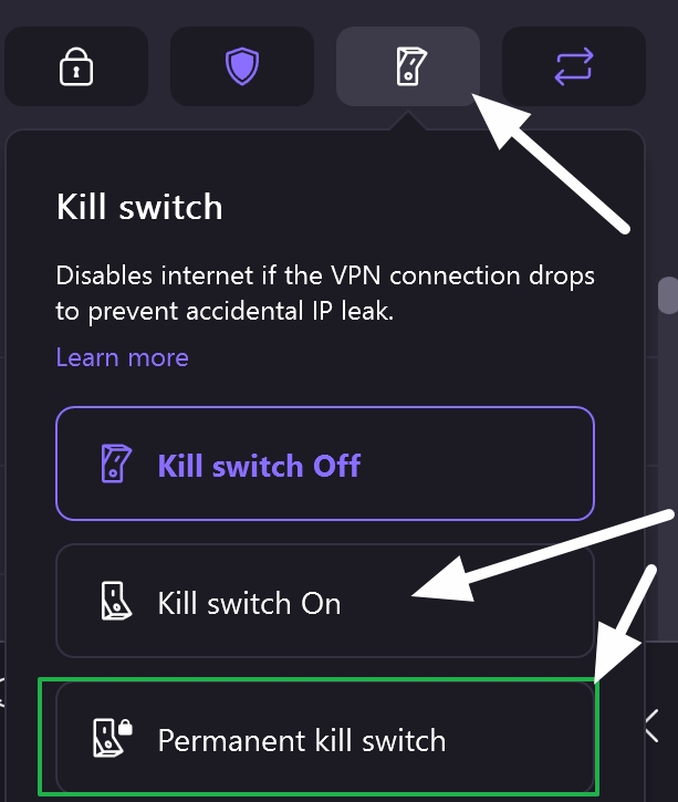 protonvpn kill switch