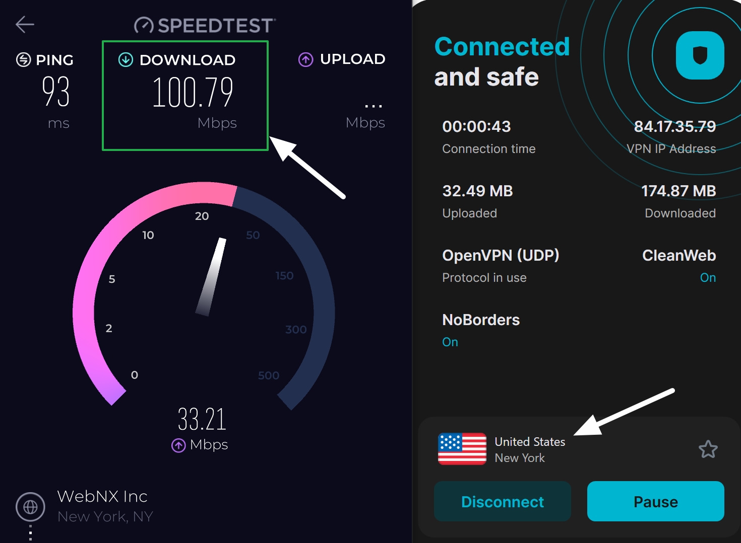surfshark download speed