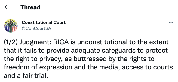 RICA Ruling