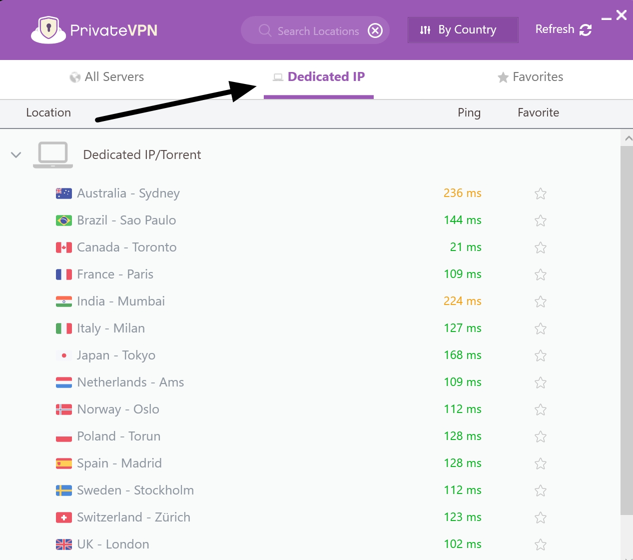 PrivateVPN dedicated IP