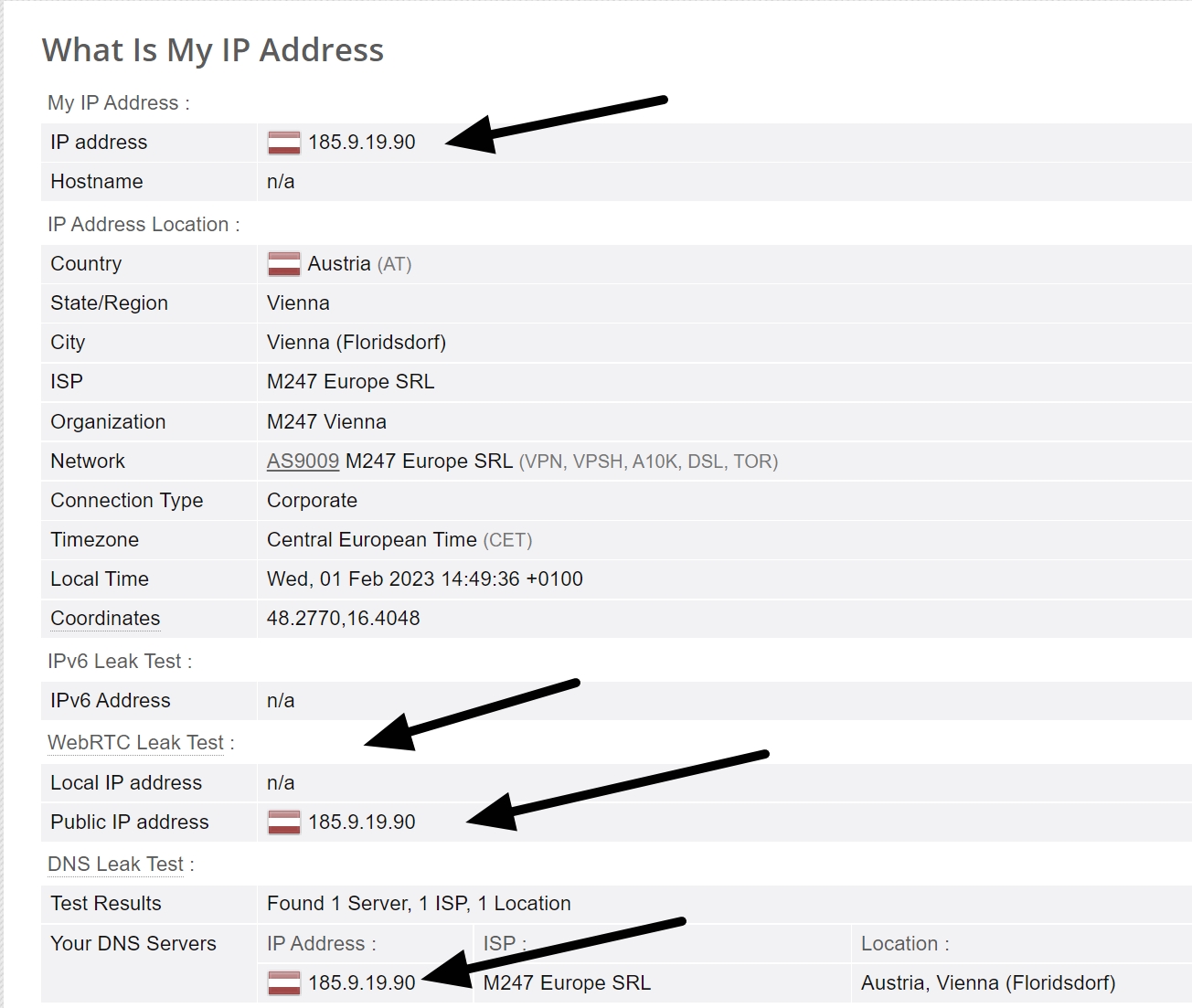 PrivateVPN leak tests
