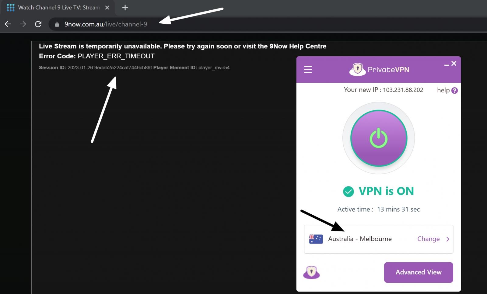 PrivateVPN streaming australia