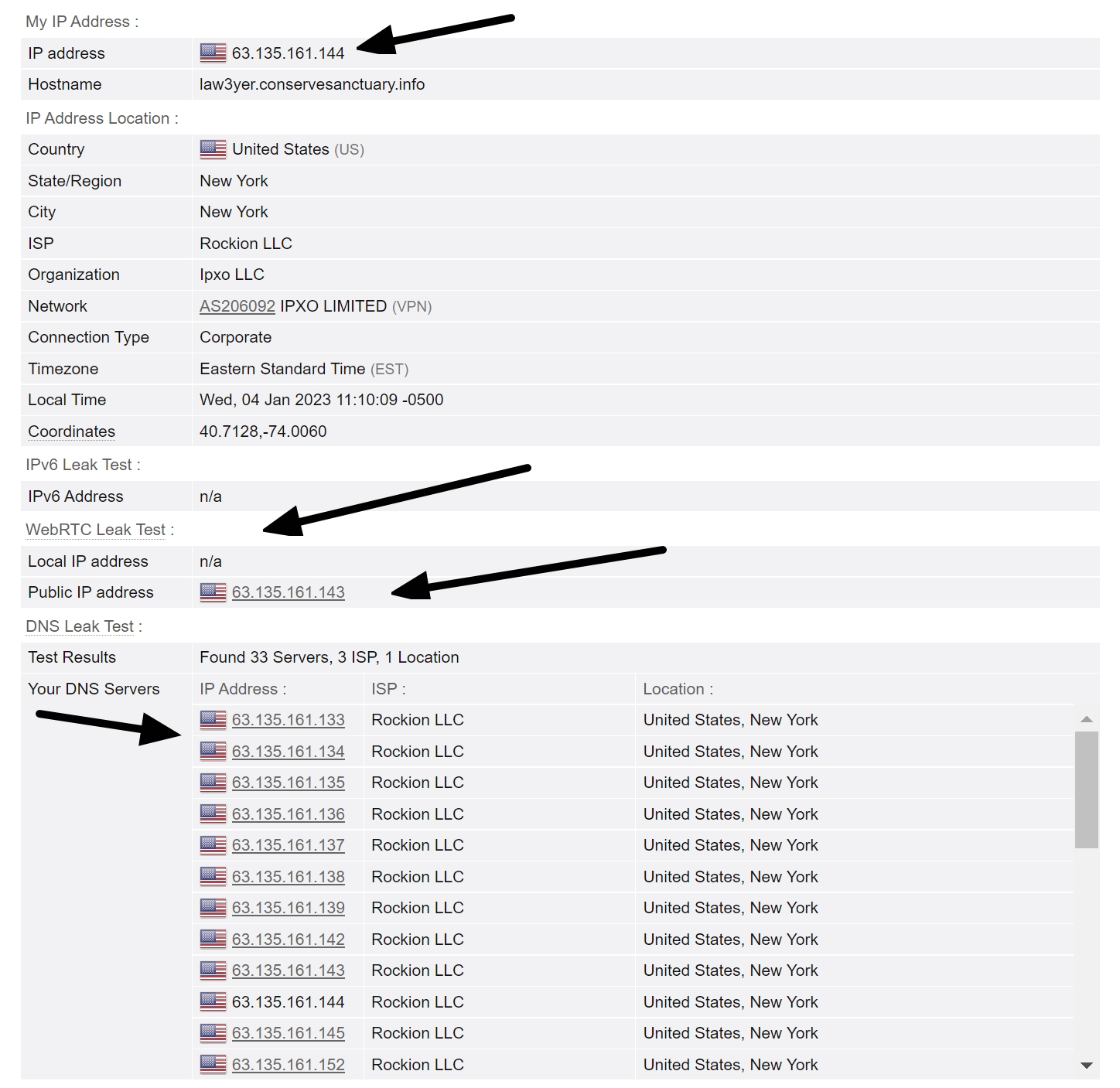 Tests de fuite expressvpn