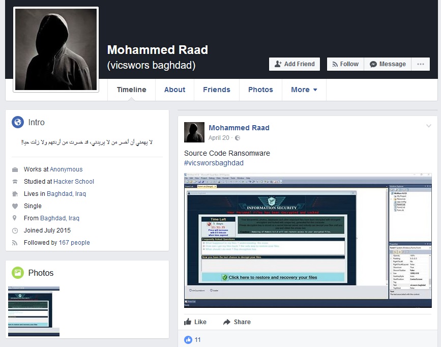 Facebook profile