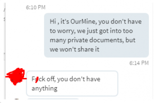 OurMine LinkedIn chat