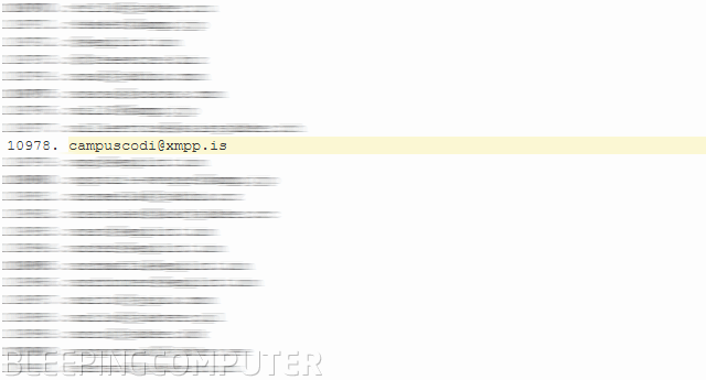 Выгруженные данные, содержащие идентификаторы XMPP Выгруженные данные, содержащие идентификаторы XMPP