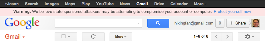 Old Gmail government hack alert
