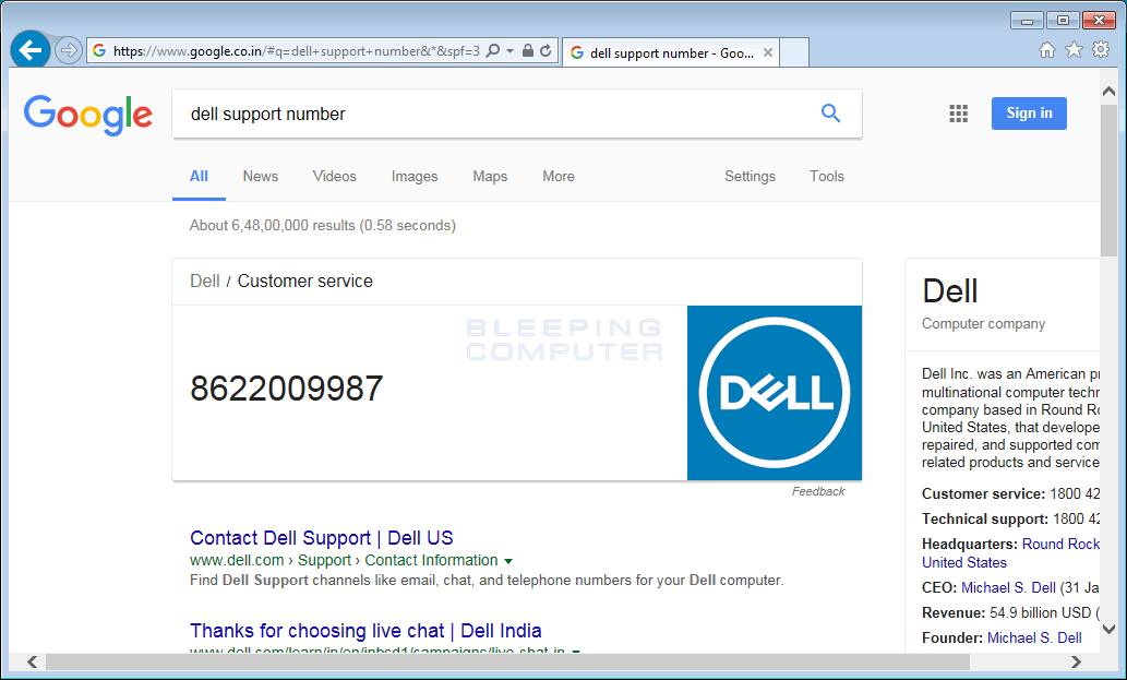 Crusader replacing Dell's phone number