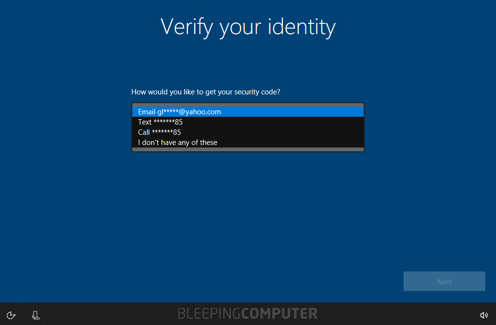Windows 10 password recovery