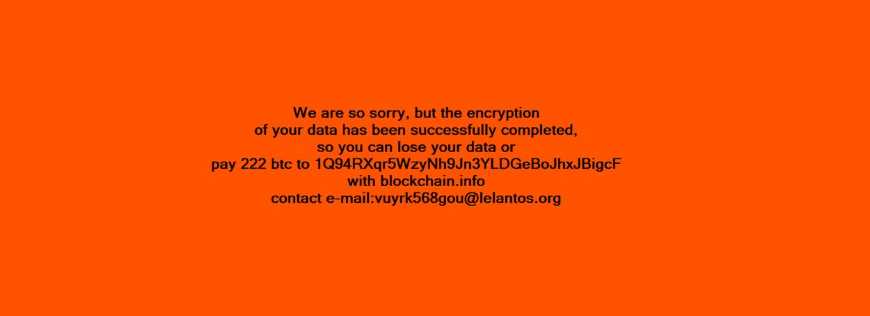 KillDisk ransom note