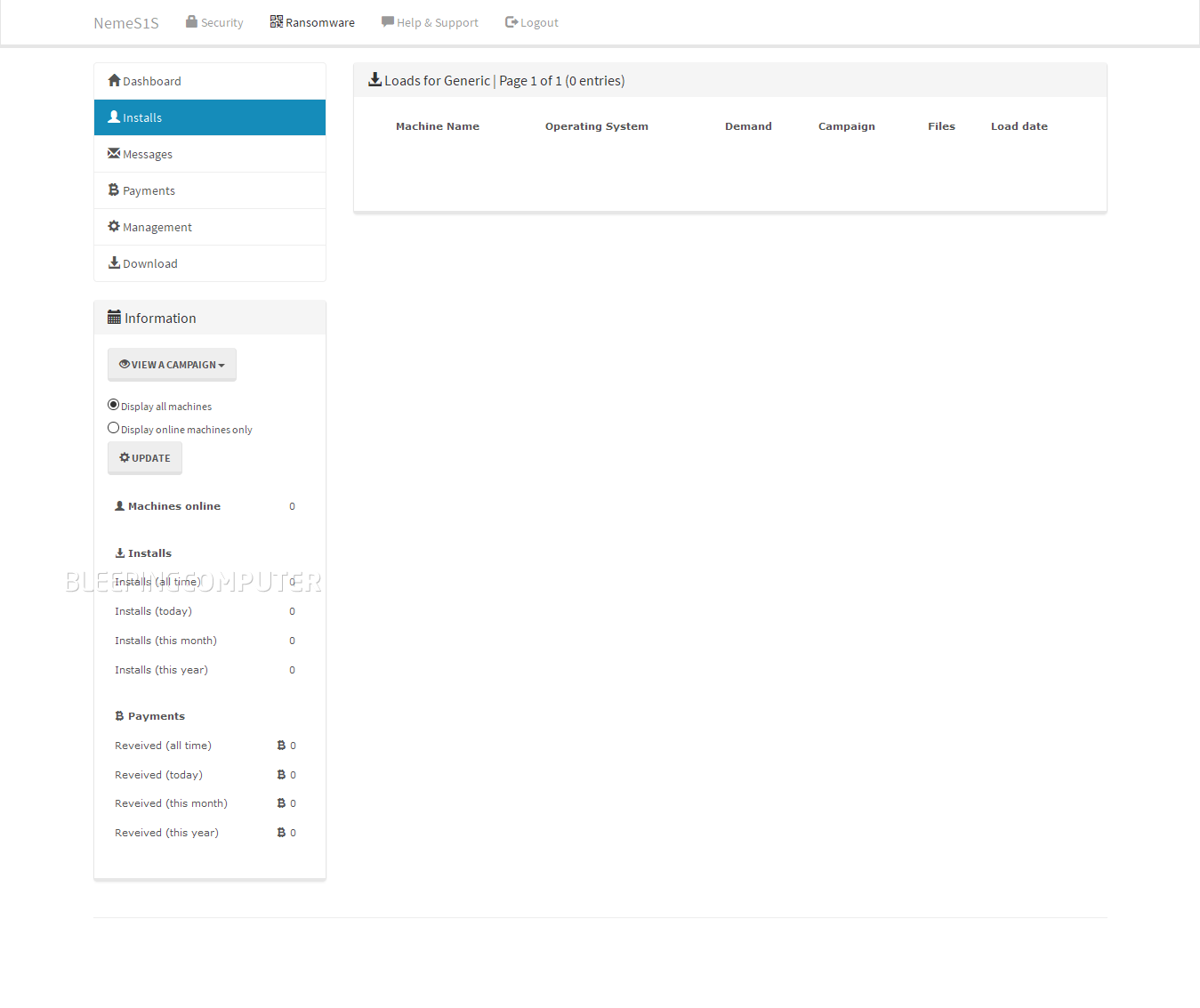 NemeS1S dashboard