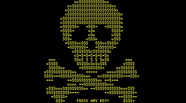 Petya boot level ransom note