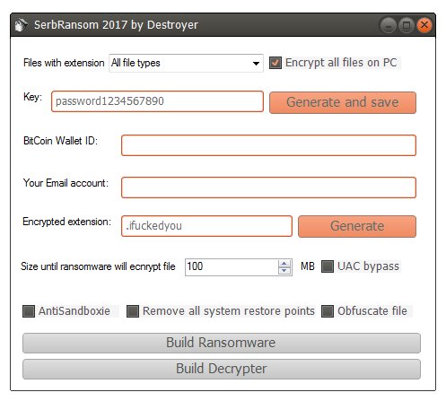 SerbRansom builder