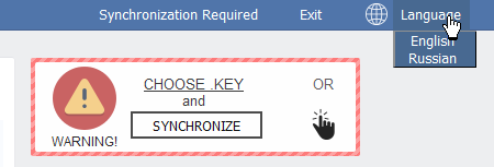 Sync and language options