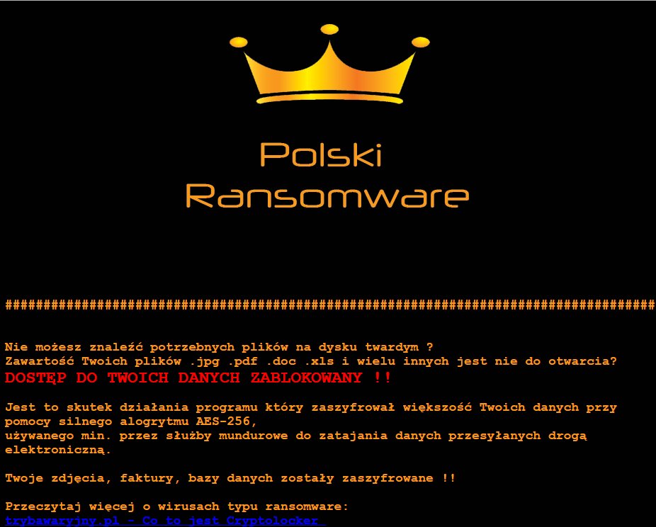 Polski HTML ransom note