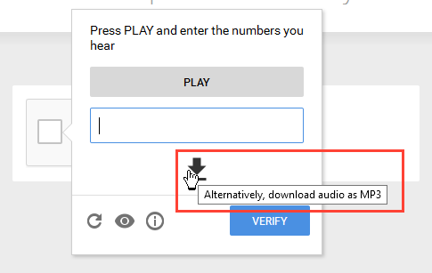 Play recaptcha