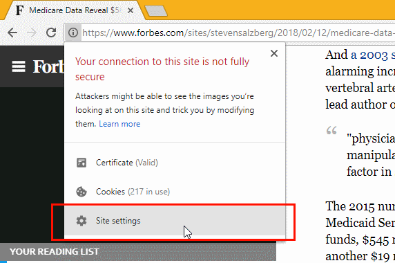 Google Chrome ad blocker settings