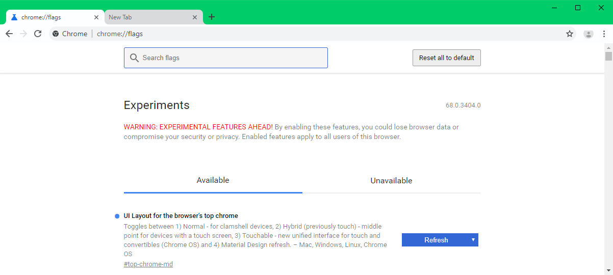 google is testing a new chrome ui google web page design