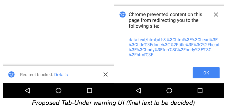 Chrome tab-under UI blocking UI