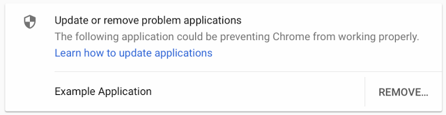 Google Chrome alert for code injections