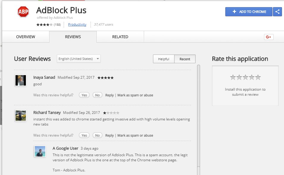 Over 37,000 Users Installed a AdBlock Plus Extension