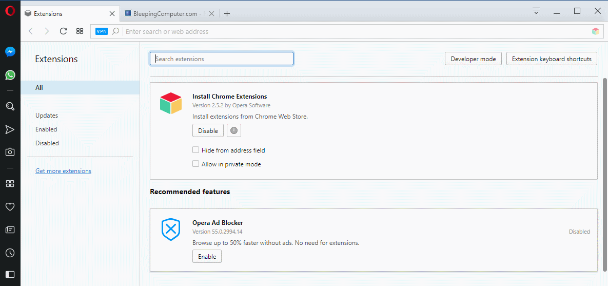 How to Install Chrome Extensions in Opera