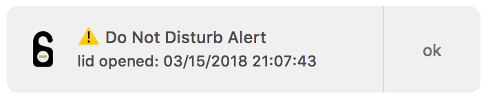 Do Not Disturb alert