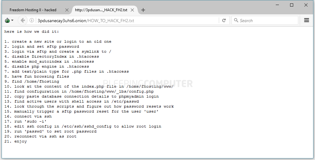 Hackers explain how they breached Freedom Hosting II