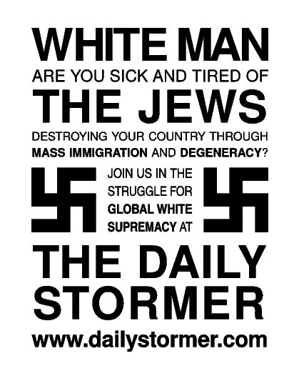 Anti-semitic message sent out by Weev