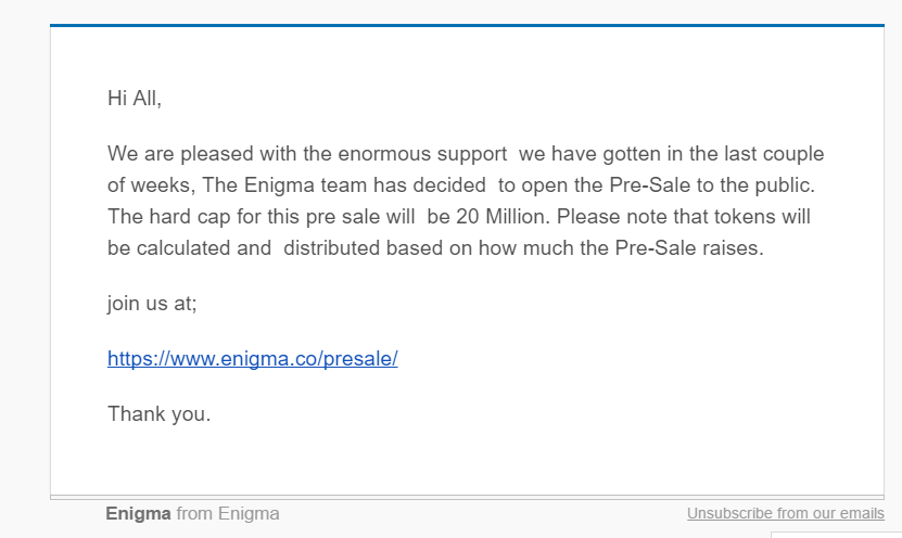 Enigma email