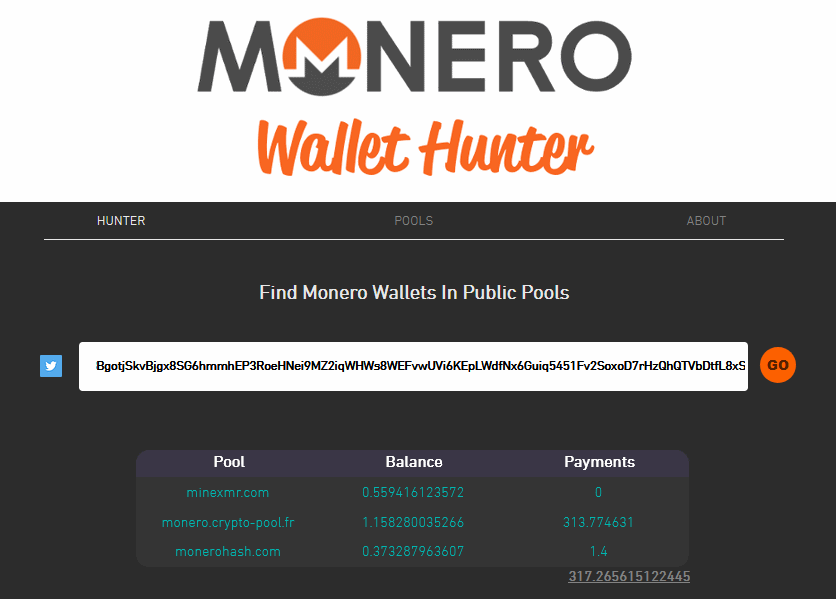 XMR Hunter wallet