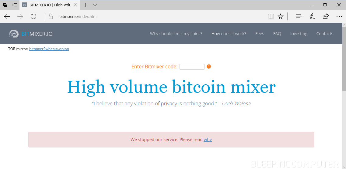 BitMixer homepage