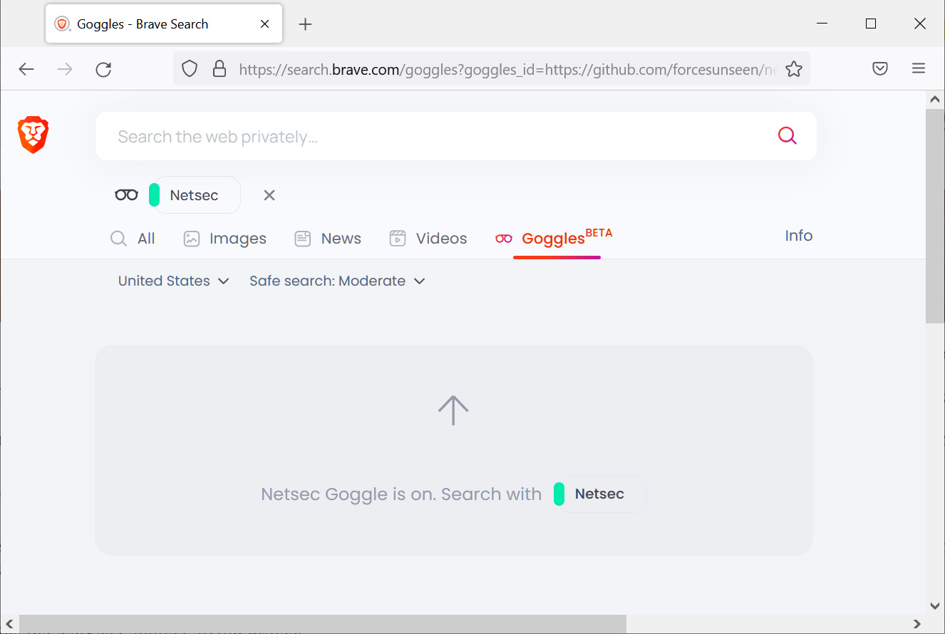 Searching with the Netsec Goggle