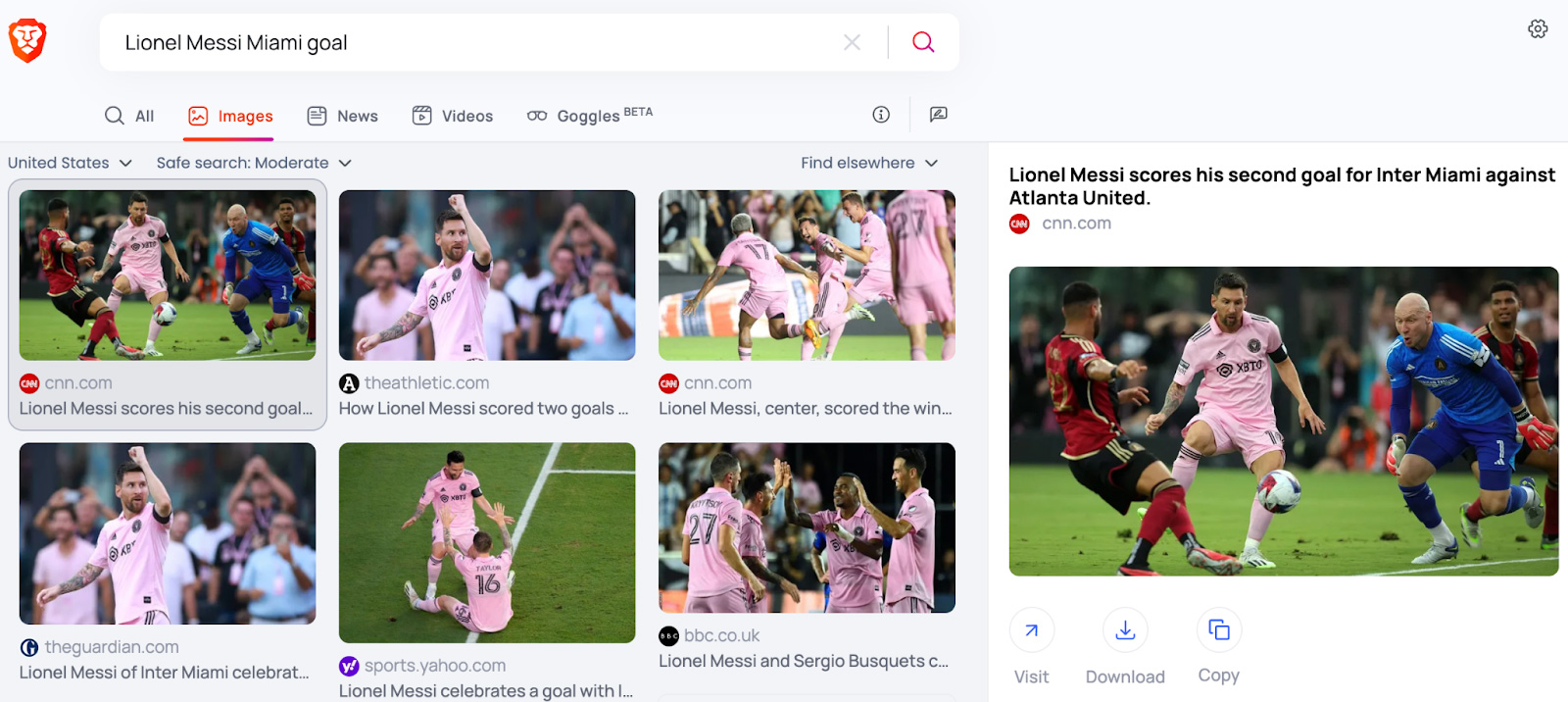 New image search in Brave Search