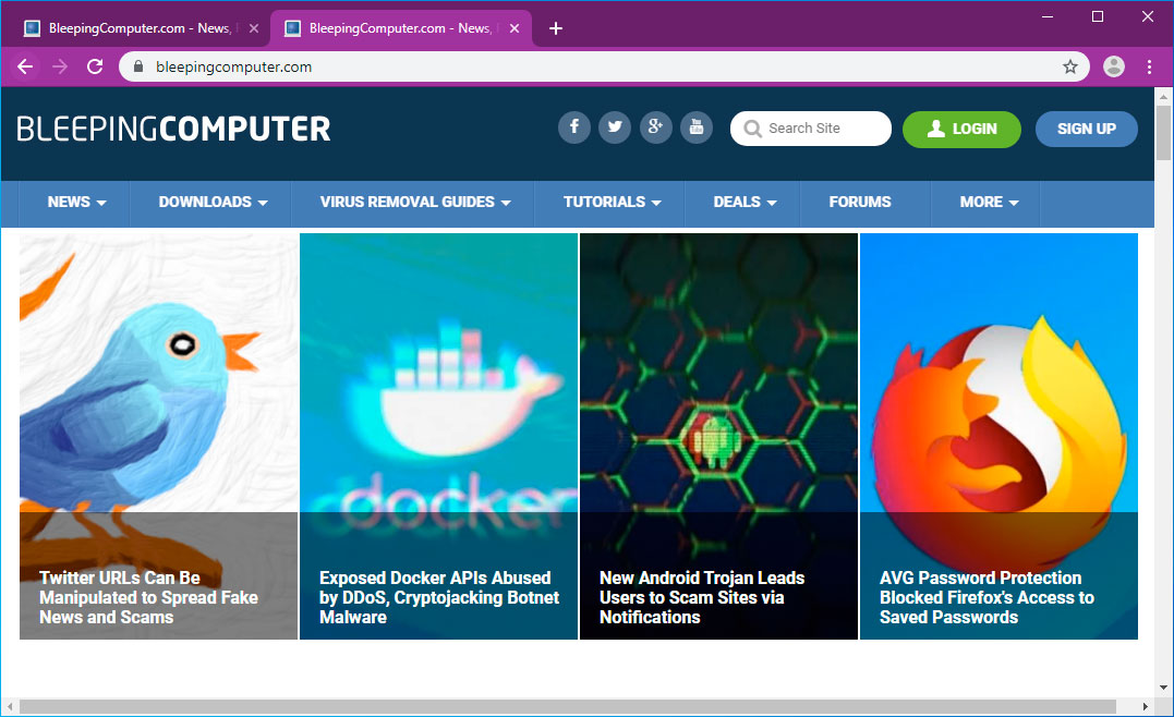 New user interface colors used on every tab
