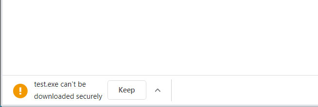 Mixed-content download warning