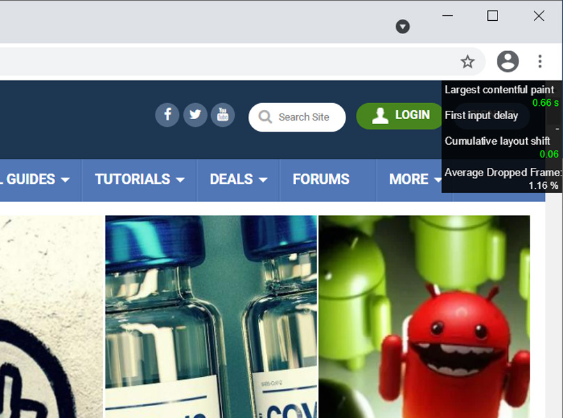 New built-in Chrome performance metrics HUD