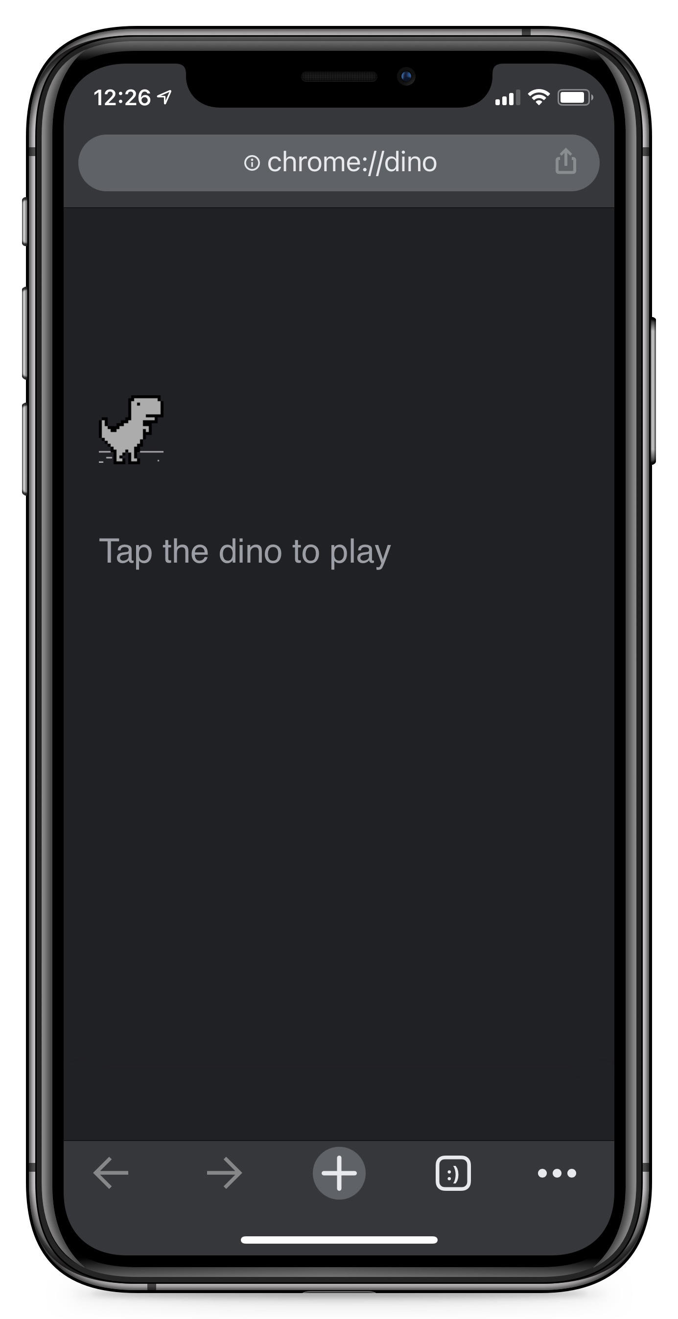 Juego de dinosaurios en Google Chrome Beta