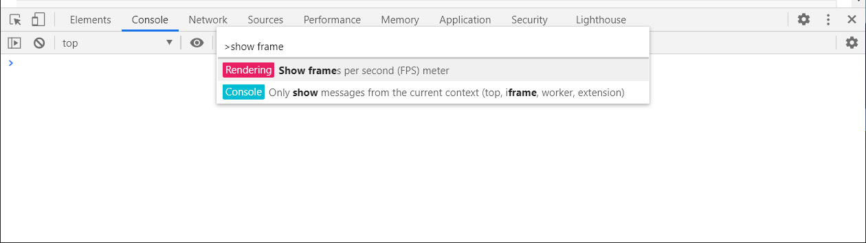 Enabling the FPS Meter in Google Chrome