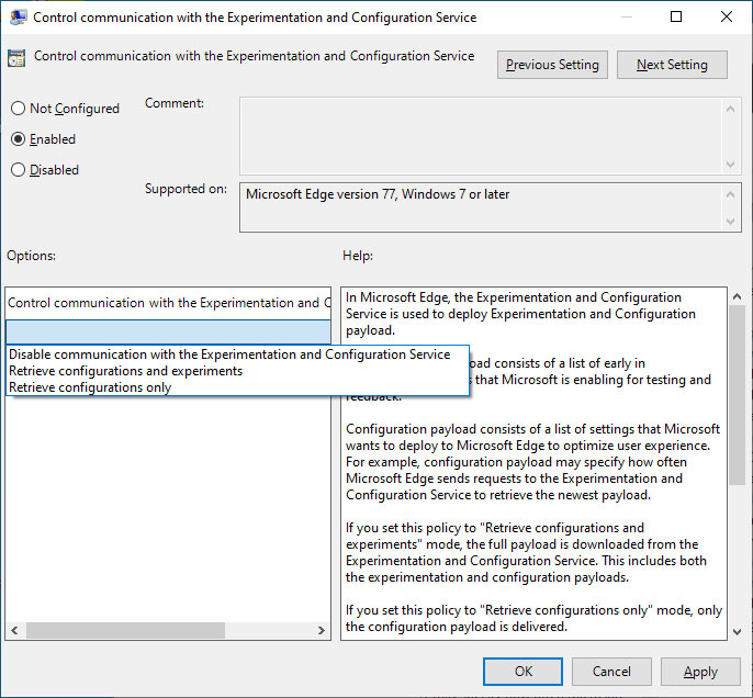 Configure Policy