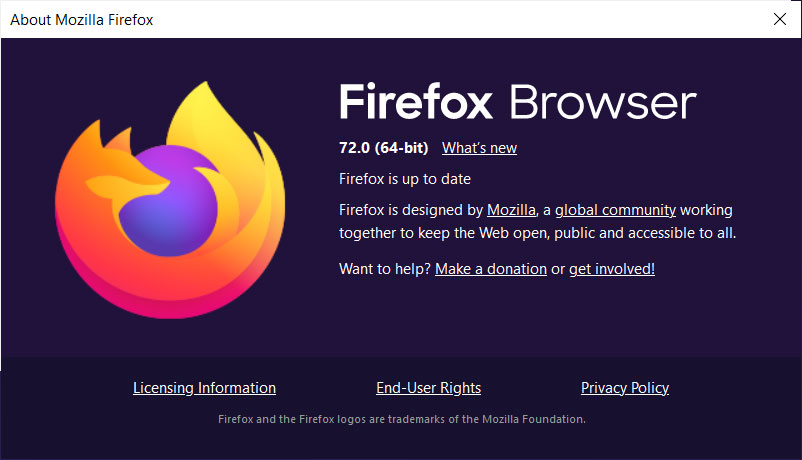 Firefox 72 version download