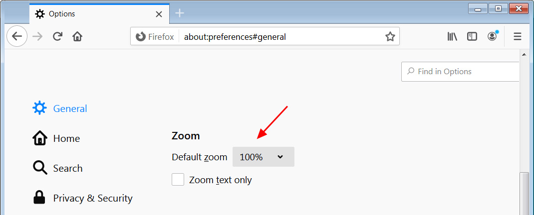 Default Zoom Setting