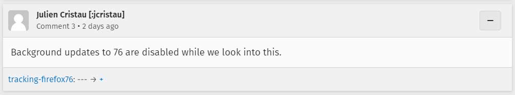 Firefox 76 rollout paused