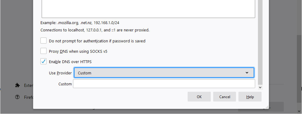Custom Provider in Firefox