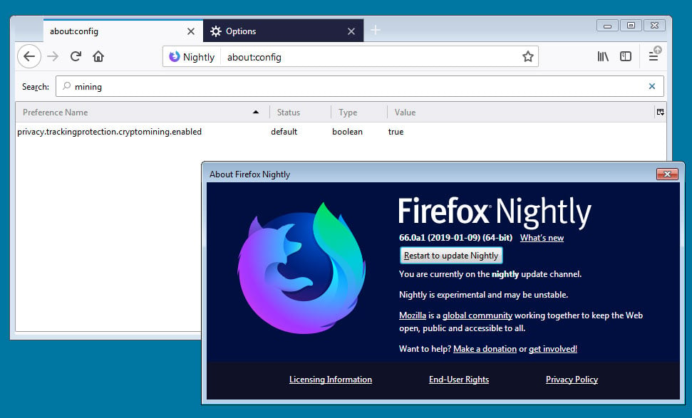 Mozilla Adding CryptoMining and Fingerprint Blocking to Firefox