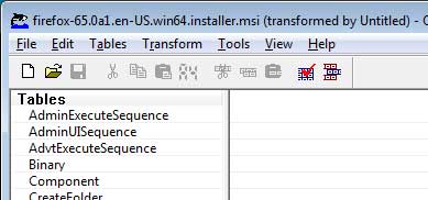 Window title showing transform mode