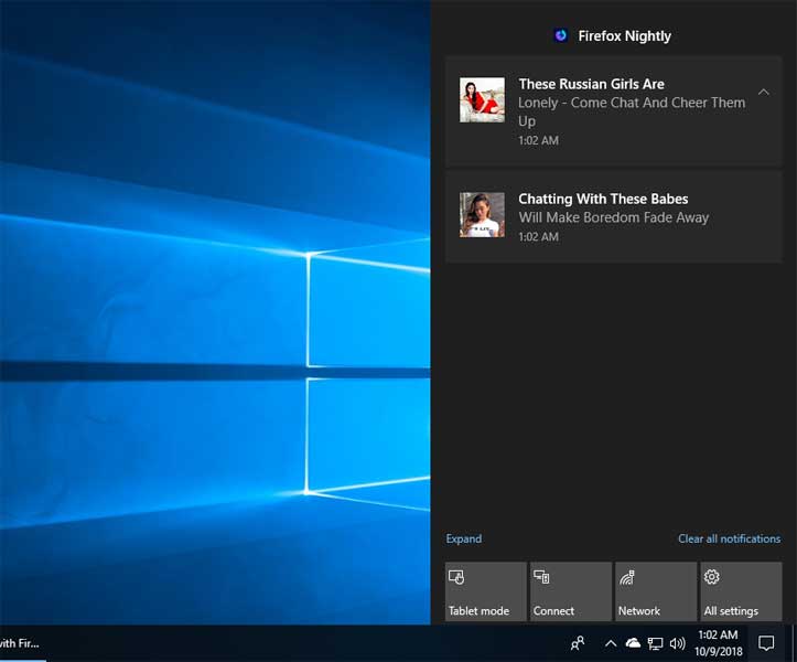 windows is in notification mode windows is in notification mode